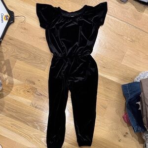 Gap Kids Black Velour Jumpsuit